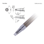 HAKKO T39-DR24 CHISEL V-GROOVE TIP 2.4 X 10MM, FOR THE      FX-971 SOLDERING STATION