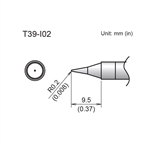 HAKKO T39-I02 CONICAL TIP R0.2 X 9.5MM, FOR THE FX-971      SOLDERING STATION *SPECIAL ORDER*