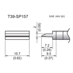 HAKKO T39-SP157 BLADE TIP 15.7MM, FOR THE FX-971 SOLDERING  STATION