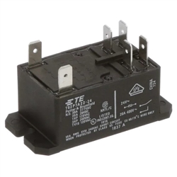 P&B TE T92P7A22-24 POWER RELAY 24VAC DPST 30A-NO, FLANGE    MOUNT STYLE