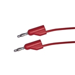 CIRCUIT TEST TLE248R 48" STACKING BANANA PLUG PATCH CORD,   RED