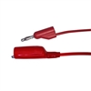 CIRCUIT TEST TLE548R 48" STACKING BANANA PLUG TO ALLIGATOR  CLIP PATCH CORD, RED