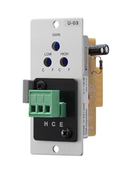 TOA U-03S AUXILIARY MODULE, WITH EQ FILTER, SCREW, 220K OHM, 900 SERIES MODULE