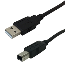 USBAB6FT HI-SPEED USB B DEVICE CABLE, USB 2.0, TYPE-A MALE  TO TYPE-B MALE, 480 MBPS, 1.8M (6 FT.), BLACK