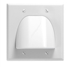 QUEST VHT-8201 BULK CABLE DUAL GANG WALL PLATE, WHITE