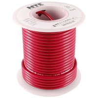 NTE 18AWG RED TEFLON HOOKUP WIRE (25 FEET) WT18-02-25       200C/600V SILVER PLATED COPPER/SPC