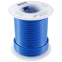 NTE 20AWG BLUE TEFLON HOOKUP WIRE (25 FEET) WT20-06-25      200C/600V SILVER PLATED COPPER/SPC