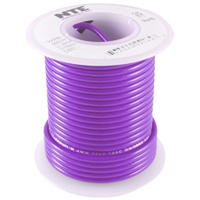 NTE 20AWG VIOLET TEFLON HOOKUP WIRE (25 FEET) WT20-07-25    200C/600V SILVER PLATED COPPER/SPC