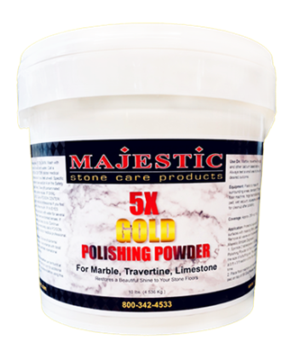 Majestic 5X Gold Polishing Powder for Marble, Travertine, Limestone 5 Extra