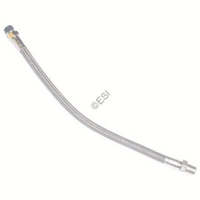 Replacement braided gas line for Tippmann paintball markers that use the part number 98-09N. This gas line has two standard 1/8 NPT ends and measures 9 3/4" long.