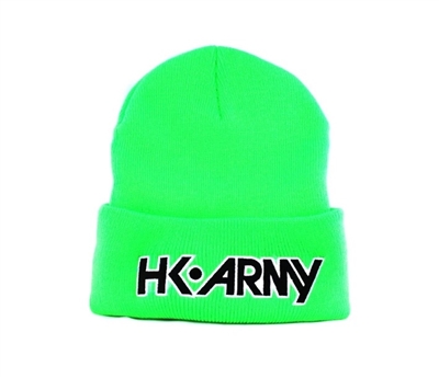 HK Army Typeface Beanie - Lime