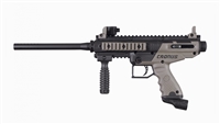 A .50 caliber Tippmann Cronus Basic paintball marker. The marker is black with dark earth (tan) accents.