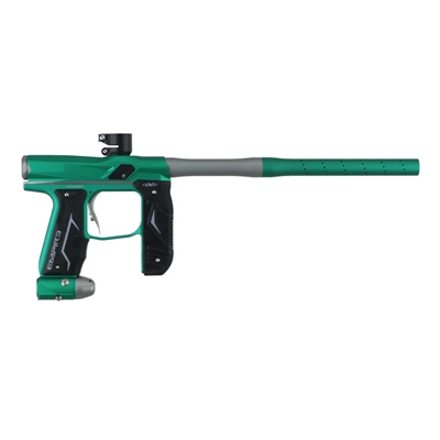 An Empire Axe 2.0 electronic paintball marker. The marker is dust mint green / teal with dust grey accents.