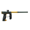 An Empire Axe 2.0 electronic paintball marker with Redline OLED board. The marker is dust pine green with dust honey accents.
