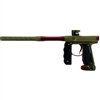 An Empire Mini GS Electronic paintball marker in the dust olive and dust red colorway.