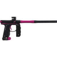 An Empire Mini GS Electronic paintball marker in the dust black and pink colorway.