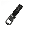 Push Keychain with Bottle Opener - Black