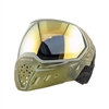 An Empire EVS SE Crystal paintball mask in the Clear/Olive colorway.