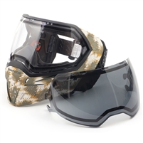 An Empire EVS paintball mask in the special edition Seismic colorway.