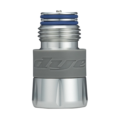 A Dye Reach tank extender for HPA tanks. The reg extender is silver.