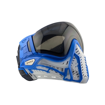 A VForce Profiler 2.0 SE Fighter Series paintball mask in the Iceman Blue colorway.