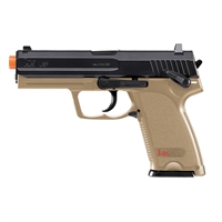 HK USP CO2 Airsoft Pistol with Fixed Metal Slide and Metal Magazine - DEB