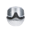 A JT Proflex SE paintball mask in the ICE Clear colorway.