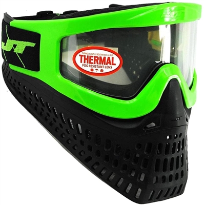 JT Proflex X Paintball Mask - Lime Frame w/ Black Bottom