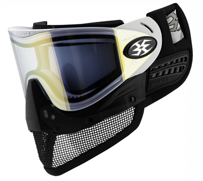 Empire E-Mesh Airsoft Goggle - White w/ Mirror Gold Lens