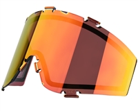 A Red Chromatic thermal lens for JT paintball masks that use the Spectra lens design