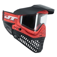 Limited Edition JT Proflex Paintball mask with Clear and Smoke Thermal Lenses - Red Bandana