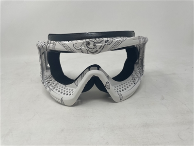 A Limited Edition lens frame for JT Spectra and ProFlex paintball goggles, pictured here in the White Bandana colorway. Available at the lowest prices at Hogan's Alley Paintball.