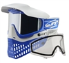 The new Special Edition Cobalt and Light Gray Proflex goggle in classic JT blue. Every goggle comes with a clear lens installed and with an additional Chrome lens in the package. It comes with a new matching blue and gray woven strap.