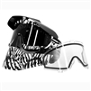 Limited Edition JT Proflex Paintball mask with Clear and Smoke Thermal Lenses - Zebra