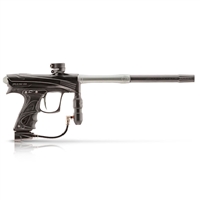 A Dye Rize CZR electronic paintball marker in the black & grey colorway.
