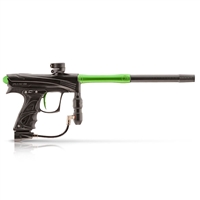 A Dye Rize CZR electronic paintball marker in the black & lime colorway.