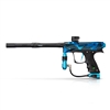 A Dye Rize CZR+ electronic paintball marker. The marker has a cyan camouflage pattern.
