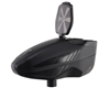 A JT Triad electronic paintball loader. The loader is black all black.