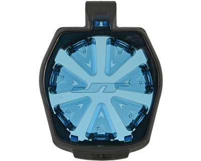 A JT Pro Speed Feed for Triad and Halo Pro electronic hoppers. Blue fingers.