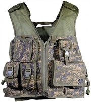 The Tippmann Pro Vest is constructed from breathable, lightweight nylon webbed mesh and features Tippmann's proprietary digital camo pattern. The Pro Vest is one-size fits most, and is a must have for serious tactical paintball enthusiasts.