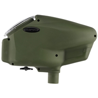 The Empire Halo Too electronic paintball loader is now available in olive drab green at Hogan's Alley Paintball.
