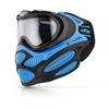 A Glacier Cyan Dye i3 Pro paintball mask.