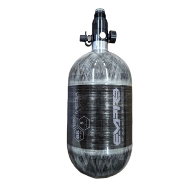 An Empire Mega Lite 68ci 4500psi HPA system for use with paintball markers and HPA powered airsoft rifles.