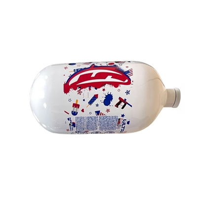 JT Ultra 80/4500 Carbon Fiber HPA Tank - 4th of July Edition - White