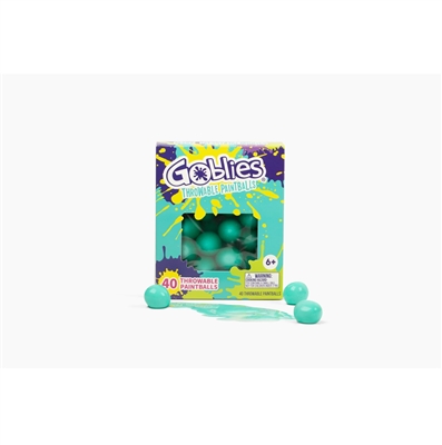 A bag of 40 goblies throwable paintballs.