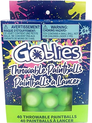 A bag of 40 goblies throwable paintballs.