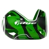 A Dye Flex series tank cover for carbon fiber HPA tanks. The cover is lime green and black.