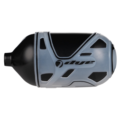 A Dye Flex series tank cover for carbon fiber HPA tanks. The cover is translucent clear.