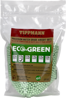 Tippmann .25g Eco Friendly BB's - 1kg Bag - Light Green