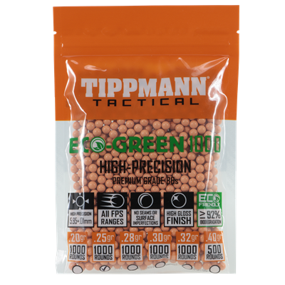 Tippmann Tactical 1000ct .25g Eco BBs - Orange